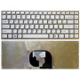 Клавиатура для ноутбука Sony Vaio VPC-Y, VPCY22C5E, VPCY11V9E/S series (NSK-S8N01) с серебристой рамкой, белая