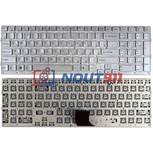 Клавиатура для ноутбука Sony Vaio VPC-CB, VPC-CB17, VPCCB2S1R (NSK-SE0BF) серебристая
