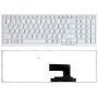 Клавиатура для ноутбука Sony Vaio VPC-EH, VPCEH, VPCEH1M9R, VPCEH2E1R (V116646E) с белой рамкой, белая