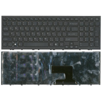 Клавиатура для ноутбука Sony Vaio VPC-EH, VPCEH, VPCEH1Z1R (V116646FS1) с черной рамкой, черная 