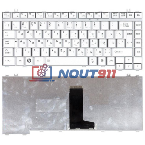 Клавиатура для ноутбука Toshiba Satellite A200 A210 A300 M300 L300 M500 M505 серебристая