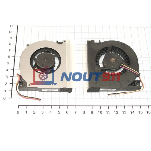 Кулер (вентилятор) для ноутбука Asus A7, A9, F5, F50, X50, X53, X61 (BFB0705HA) 5V 0,36A, 3-pin, втулка, черный