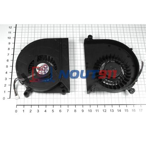 Кулер (вентилятор) для ноутбука Asus A41 F52 K40, K50, K60, K70, P50, X5, X66, X70 (UDQFZZH31DAS) 5V 0,55A, 4-pin, втулка, черный