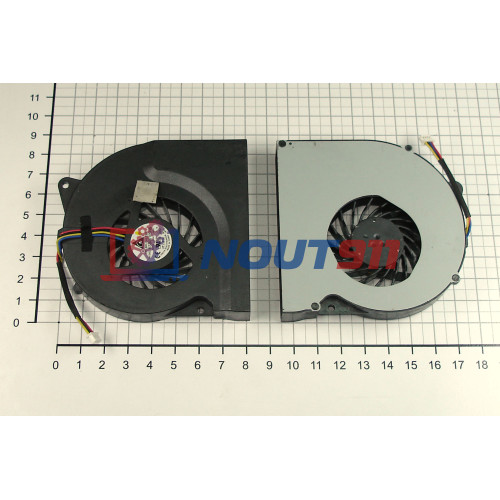 Кулер (вентилятор) для ноутбука Asus K73, N53, N73, N75, X73 (36NJ6TMJN10) 5V 0,4A, 4-pin, втулка, черный