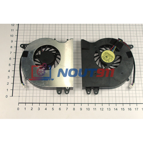 Кулер (вентилятор) для ноутбука Asus N71, N71J, N71JA, X77J, X77JA (13GNXG10P010-1) 5V 0,5A, 4-pin, втулка, черный