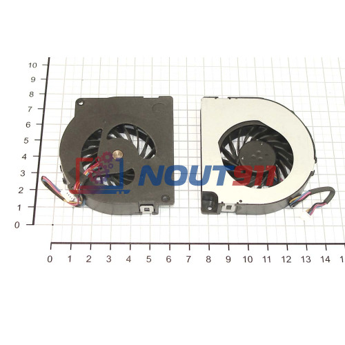 Кулер (вентилятор) для ноутбука Asus A40, A42, K42, X42, K72F (KSB0505HB-9J93) 5V 0,4A, 4-pin, втулка, черный