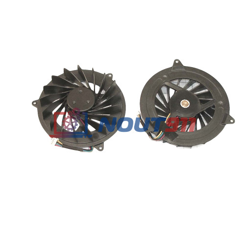 Кулер (вентилятор) для ноутбука Dell Studio 17 1735, 1736, 1737 (DFS601605MB0T) 5V 0,45A, 4-pin, втулка, черный
