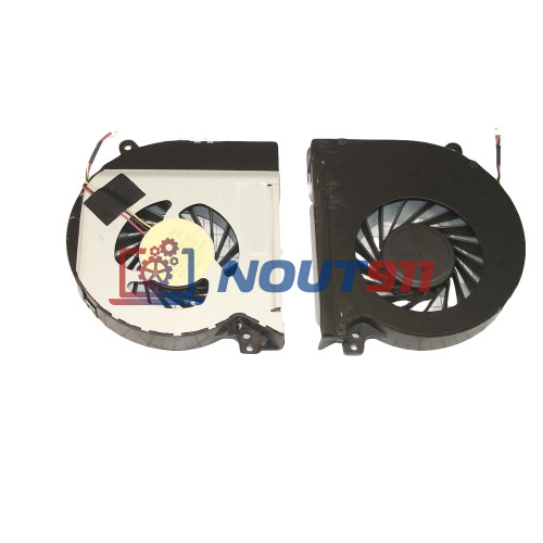 Кулер (вентилятор) для ноутбука Dell XPS 15 L501X, L502X (DFS601305FQ0T) 5V 0,5A, 3-pin, втулка, черный
