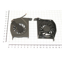 Кулер (вентилятор) для ноутбука HP Compaq Presario F500, F700, V6000, V6200, V6300 (GC055515VH-A) 5V 0,45A, 4-pin, втулка, черный