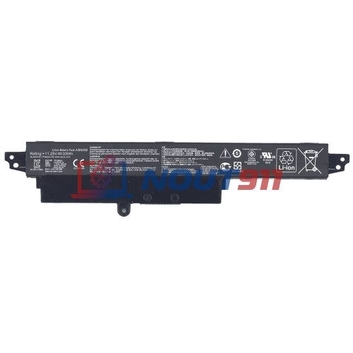 Аккумулятор для ноутбука Asus VivoBook F200CA, X200CA-9A, X200CA-9D, X200MA (A3INI302) 11.25V 2650mAh 33Wh, черная, ORG