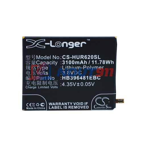 Аккумулятор CS-HUR620SL HB396481EBC для Huawei Ascend G7 Plus  3.8V / 3100mAh / 11.78Wh