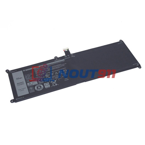 Аккумулятор для ноутбука Dell Latitude XPS 12 7000, 7275, 9250 (7VKV9) 7.6V 4000mAh 30Wh, черная, ORG
