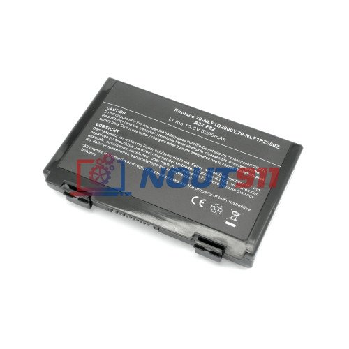 Аккумулятор для ноутбука Asus K40, F82, K61LC, K50IE, K70IO (A32-F52) 11.1V 5200mAh 68Wh черная HC/OEM