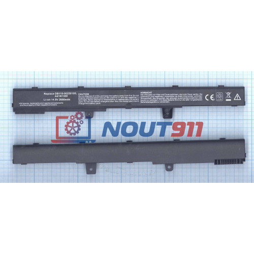 Аккумулятор для ноутбука Asus X451C, X551C, X551MA (A41N1308) 14.8V 2600mAh 37Wh, черный, HC/OEM