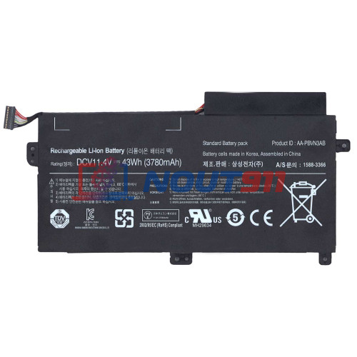 Аккумулятор для ноутбука Samsung 370R5E, 470R5E, NP510R5E, 510R5E (BA43-00358A) 11.4V 3780mAh 43Wh, черная, ORG
