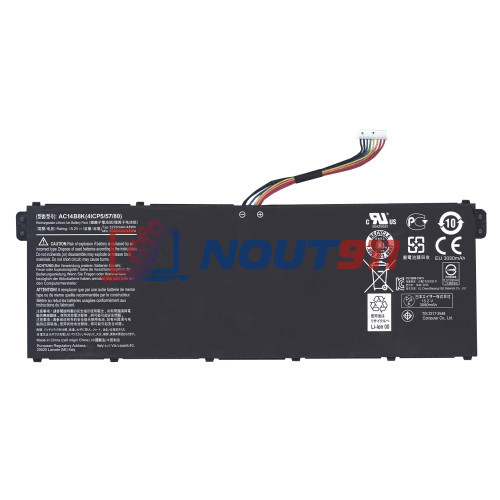 Аккумулятор для ноутбука Acer Aspire E3-111, ES1-572, E5-771G, A515-52 (AC14B8K) 15.2V 3220mAh 48Wh, черный, ORG