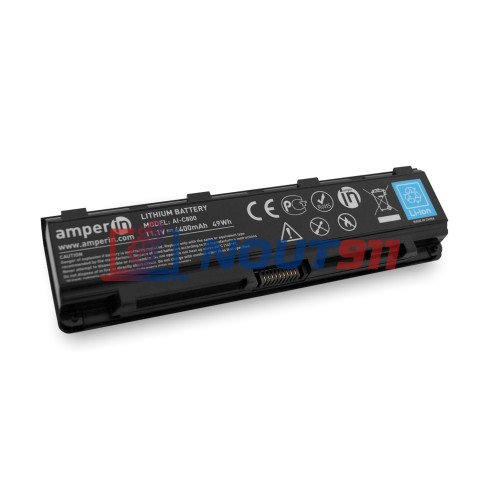 Аккумулятор для ноутбука Toshiba Satellite C800 (PABAS259) 11.1V 4400mAh 49Wh, черная, ORG