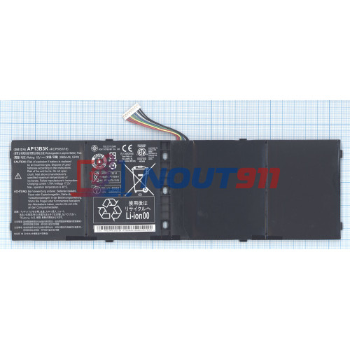 Аккумулятор для ноутбука Acer Aspire V7-482, V5-572, V7-581PG, V5-573P (AP13B3K) 15V 3560mAh 53Wh, черный, ORG