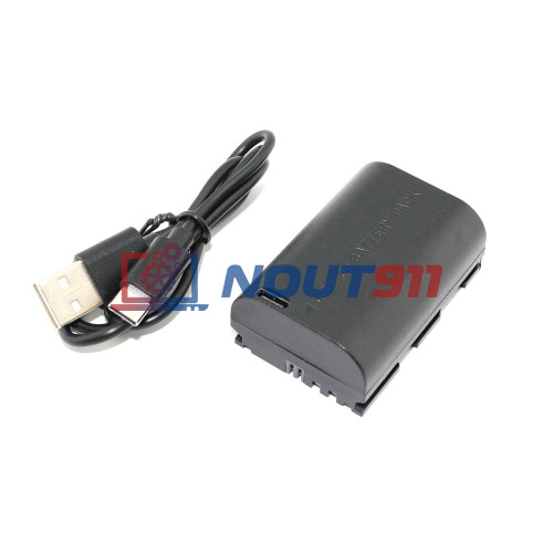 Аккумуляторная батарея для фотоаппарата Canon EOS 5D Mark II (LP-E6 Pro) USB Type-C 7.4V 1600mAh