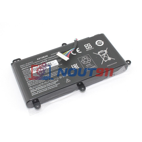 Аккумулятор для ноутбука Acer Predator 17 G9-791, 15 G9-591,15 G9-592, 17 G9-792 (AS15B3N) 14.8V 4400mAh 65Wh, черная, HC/OEM