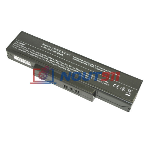 Аккумулятор для ноутбука Asus K72, K72JF, N71, N73, X77 (A32-K72) 10.8V 5200mAh 56Wh, черная, HC/OEM
