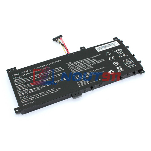 Аккумулятор для ноутбука Asus V451, V451LN, V451LA, S451LA (B41N1304) 14.4V 2600mAh 37Wh, черная, HC/OEM