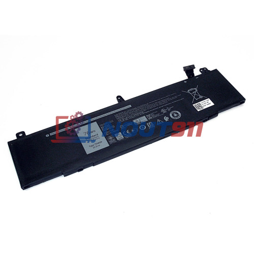 Аккумулятор для ноутбука Dell Alienware 13 R3 ALW13C-D1738, ALW13C-D2503S (TDW5P) 15.2V 5000mAh 76Wh, черная, ORG