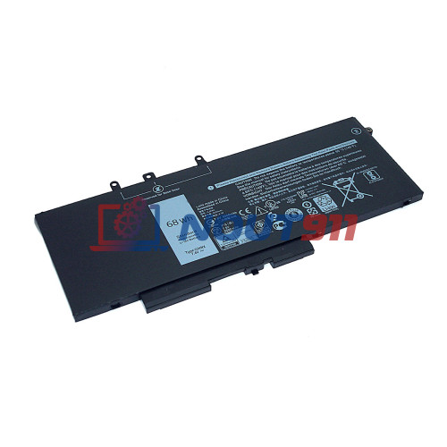 Аккумулятор для ноутбука Dell Latitude 15 3520, E5480, 5480, 5580 (0GD1JP) 7.6V 8500mAh 68Wh, черная, ORG
