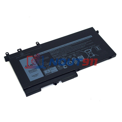 Аккумулятор для ноутбука Dell Precision 15 3520, 5480, 5580, 5490, 5590 (D4CMT) 11.4V 4470mAh 51Wh, черная, ORG
