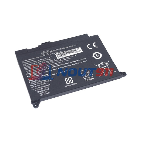 Аккумулятор для ноутбука HP Pavilion Notebook PC 15-AU010WM, 15-AU018WM (BP02XL) 7.7V 4400mAh 34Wh, черная, HC/OEM
