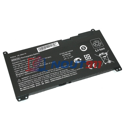 Аккумулятор для ноутбука HP 440 G4, 450 G4, 470 G4, 455 G4 (RR03048XL) 11.4V 3500mAh 40Wh, черная, HC/OEM
