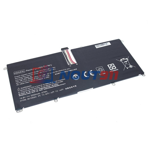 Аккумулятор для ноутбука HP Envy Spectre XT 13-2120t, 13-2021tu, 13-2000eg, 13-ef2003 (HD04XL) 14.8V 3200mAh 47Wh, черная, HC/OEM