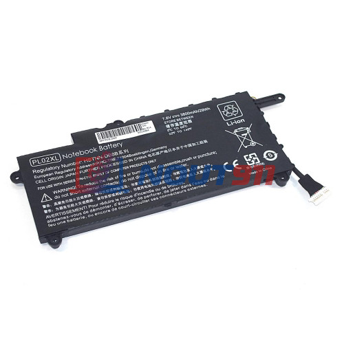 Аккумулятор для ноутбука HP Pavilion 11-n000snx, 11-n061ur, 11-n055nr, 11-n051er (PL02XL) 7.6V 380mAh 29Wh, черная, HC/OEM