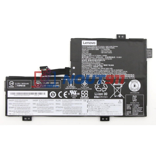 Аккумулятор для ноутбука Lenovo 100e, 300e Chromebook Gen 2 MTK (L18D3PG5) 11.25V 3735mAh 42Wh, черная, ORG