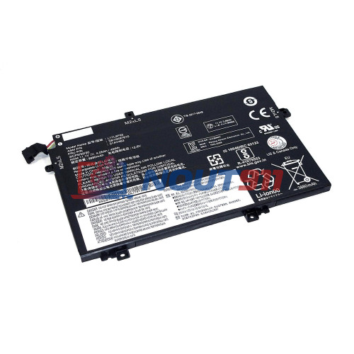 Аккумулятор для ноутбука Lenovo ThinkPad L480, L580, L490, L590, L14 (L14 gen 2) L15 (L15 gen 2)  (01AV466) 11,1V 4080mAh 45Wh, черная, ORG