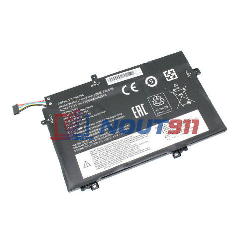 Аккумуляторная батарея для ноутбука Lenovo ThinkPad L480 (L17M3P54) 11.1V 4100mAH OEM