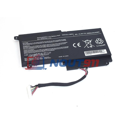 Аккумулятор для ноутбука Toshiba L55 5107, L55-A5278, L55Dt-A5293, L55-A5284 (PA5107U-1BRS) 14.4V 3000mAh 43Wh, черная, HC/OEM