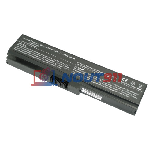 Аккумулятор для ноутбука Toshiba Satellite C640, C650, C650D, C660, L750, L770, T110, U500 (PABAS117) 10.8V 5200mAh 56Wh, черная, HC/OEM