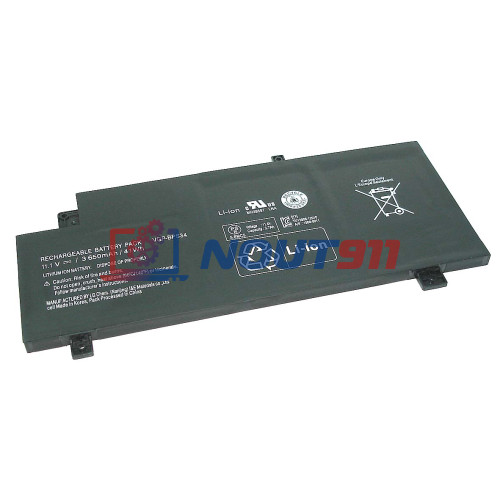 Аккумулятор для ноутбука  Sony VAIO SVF15A, SVF15A1Z2RS, SVF14A15STS, SVF14A1M2ES (VGP-BPL34) 11.1V 3650mAh 41Wh, черная, ORG