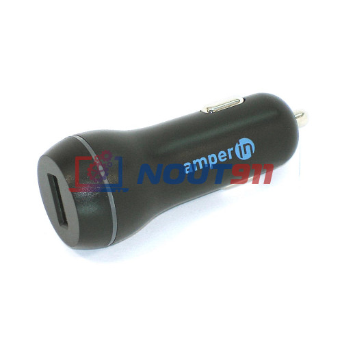 Автомобильное зарядное устройство AMPERIN CCB-1USB USB DC 5V 3.0A/9V 2A/12V 1.5A Черный