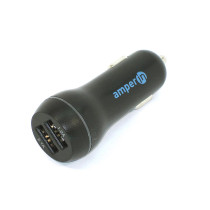 Автомобильное зарядное устройство AMPERIN CCB-2USB USB 1 DC 5V/2.1A USB 2 5V/1A Черный