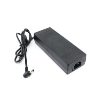 Блок питания для монитора и телевизора LCD 12V 10A 120W 5.5x2.5mm угловой (1205525) черный,  OEM
