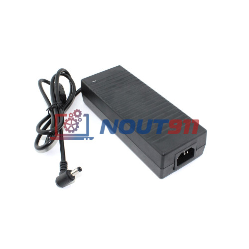 Блок питания для монитора и телевизора LCD 12V 10A 120W 5.5x2.5mm угловой (1205525) черный,  OEM