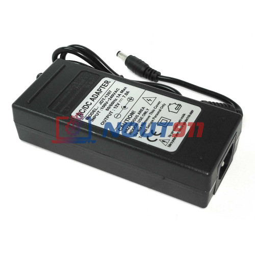 Блок питания для монитора и телевизора LCD 12V 7A 84W 5.5x2.5mm (1201845525) черный OEM