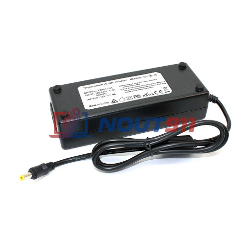 Блок питания для монитора и телевизора LCD 12V 9A 108W 5.5x2.5mm (12091085525) черный OEM