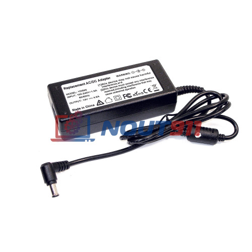 Блок питания для монитора и телевизора LCD 14V 4.5A 63W 6.5x4.4mm (1445636544) черный OEM