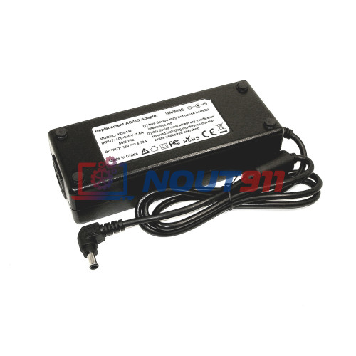 Блок питания для монитора и телевизора LCD 19V 5.79A 110W 6.5x4.4mm (195791106544) черный OEM