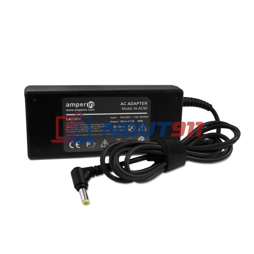 Зарядное устройство для ноутбука Acer 19V 4.74A 90W 5.5x1.7mm (PA-1900-24) 1300, 5710, E640, Ferrari 1000, черная, (AI-AC90), Amperin