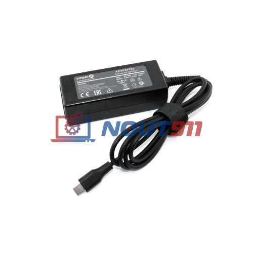 Зарядное устройство для ноутбука Lenovo 20V 2.25A 45W Type-C (AI-LN45C), IdeaPad Yoga 910, Yoga 370, ThinkPad X1 Table, Yoga 720-13IKB, Yoga Tab 3 10 Plus X703L, Amperin