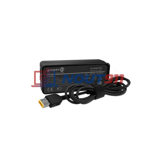 Зарядное устройство для ноутбука Lenovo 20V 3.25A 65W Rectangle (прямоугольный разъем) (AI-LI65A), Lenovo 3000, IdeaPad Yoga 11, 13, ThinkPad T440, E431, L540, S431, X240 Series, Amperin